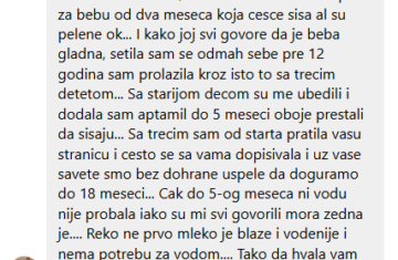 tereza kis savjetnica dojenje preporuka