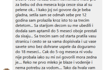 tereza kis savjetnica dojenje preporuka
