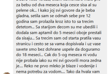 tereza kis savjetnica dojenje preporuka